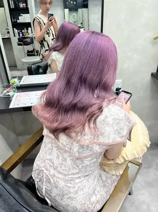 セミロング 当日予約OKカット モデル濱川響太のヘアスタイル