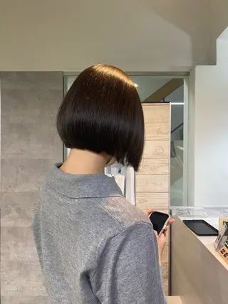 ミディアム カラー MIREI /韓国風 ショート/大阪美容室のヘアスタイル