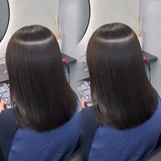 ミディアム カラー ヘアアレンジ 新宿 /髪質改善/ 縮毛矯正/ヒュウガのヘアスタイル