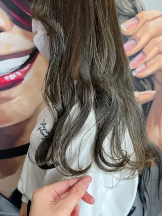 ロング カラー パーマ ヘアアレンジ メンズ キッズ マツエク・マツパ アイブロウ 久木原 ゆりのヘアスタイル