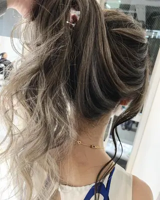 ロング カラー ヘアアレンジ 阿部 圭悟のヘアスタイル
