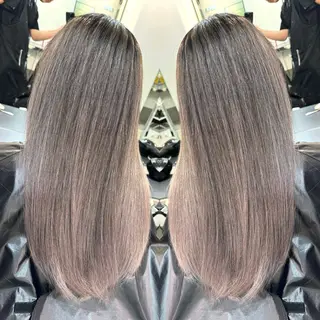 ロング バレイヤージュ ボブ🌈ナツヤのヘアスタイル