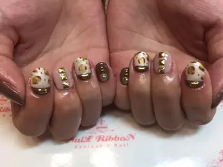 ネイル ネイルリボン 受付スタッフのネイルデザイン
