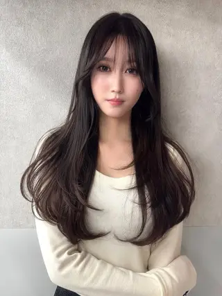 ロング 顔周り🇰🇷ロンド レイヤー✨カジワラのヘアスタイル