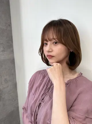 ミディアム カラー 女性が憧れる ショート/角田愛和のヘアスタイル
