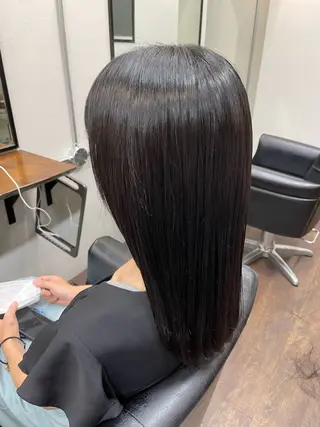 セミロング すみとも るなのヘアスタイル