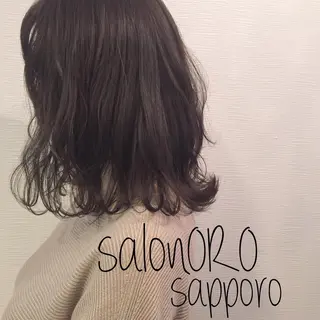 ミディアム カラー 池田 真由美のヘアスタイル