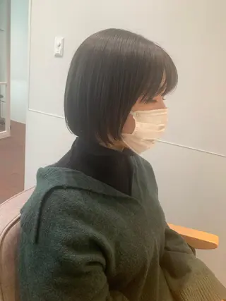 ショート カラー ヘアアレンジ 髪と心を整える美容師 透明感カラー/ボブのヘアスタイル