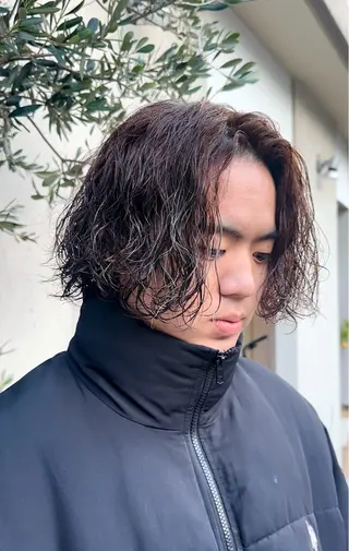 パーマ メンズ 年間2000名担当◎ パーマ職人/仲原佑樹のヘアスタイル