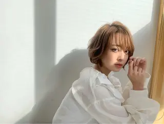 ミディアム カラー ヘアアレンジ 🌿‬ ܸAir 透明感🌱西村知佳のヘアスタイル