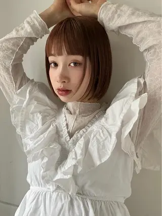 ショート カラー パーマ ヘアアレンジ メンズ キッズ ネイル マツエク・マツパ アイブロウ 横浜Bob美容師🤎 ERINAのヘアスタイル