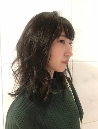 ミディアム 立石 タテイシのヘアスタイル
