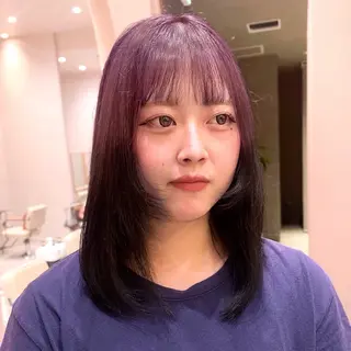 ミディアム カラー レイヤー/柔らか 透明感カラー/ゆきなのヘアスタイル