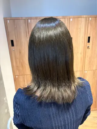 セミロング カラー 🎀ワンレンボブ🎀 ワンカラー　あゆみのヘアスタイル