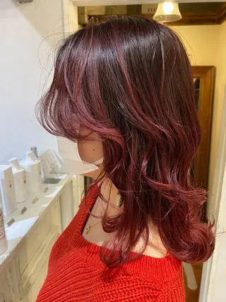 セミロング カラー ブリーチ koheiのヘアスタイル