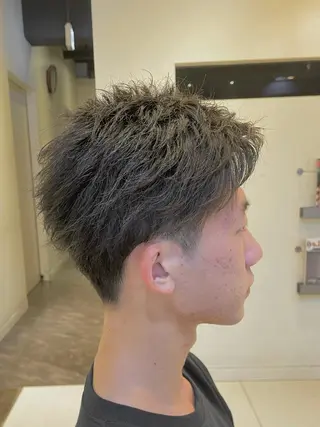 メンズ 髪質改善×白髪ぼかし 美容師✂️武澤龍賀のヘアスタイル