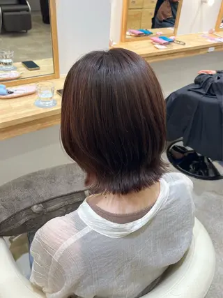 ショート カラー 顔まわり/透け感 カラー/青栁優🔆のヘアスタイル