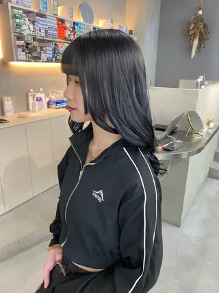 セミロング カラー 前橋 姫奈のヘアスタイル
