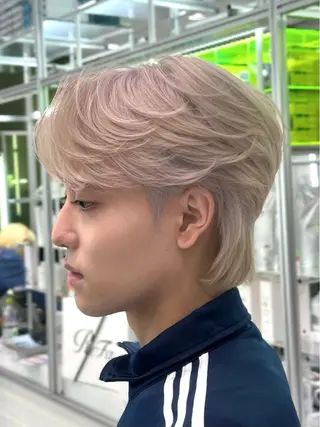 ショート カラー メンズ 吉祥寺/ダウンパーマ メンズ韓国ヘア/桑本のヘアスタイル