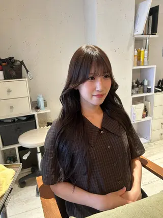 ロング 韓国風／ハイトーン 砂原洋介のヘアスタイル