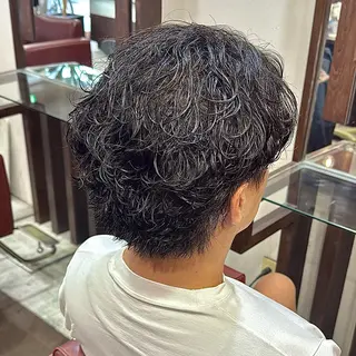 パーマ メンズ スペインカール/ サーフカール/RYUのヘアスタイル