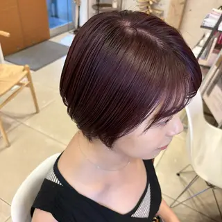 ショート カラー 心美/ブリーチなし 透明感カラーのヘアスタイル