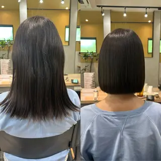 ショート パーマ hub hair レイヤー/透明感のヘアスタイル