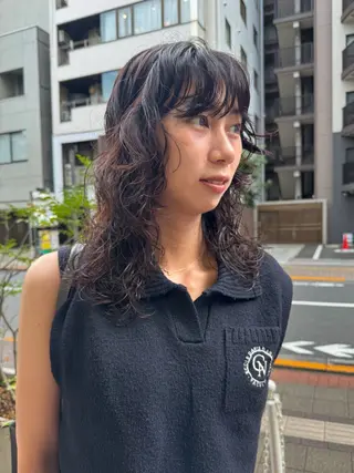 ミディアム パーマ Seeknext // Rukaのヘアスタイル