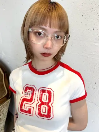 ミディアム ヘアアレンジ 安達 梨登のヘアスタイル