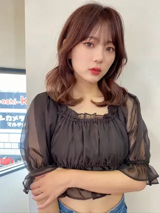 ミディアム カラー 似合わせレイヤー 🇰🇷荒木洋文のヘアスタイル