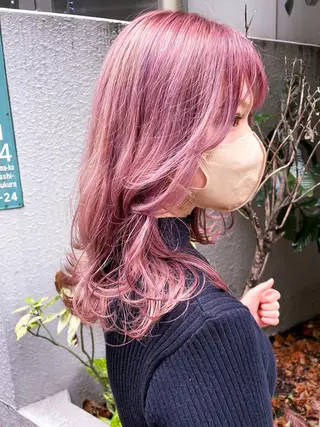 ミディアム カラー 髪質改善&韓国風特化 型サロン ミシェリーのヘアスタイル