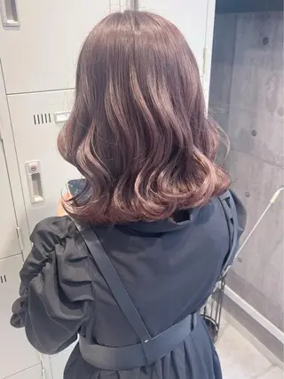 セミロング カラー パーマ ヘアアレンジ メンズ キッズ ネイル マツエク・マツパ アイブロウ 似合わせカラー♡髪質 改善🎀サトカ🍒のヘアスタイル