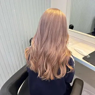 セミロング カラー 暖色🩷透明感カラー ♡Maika♡のヘアスタイル