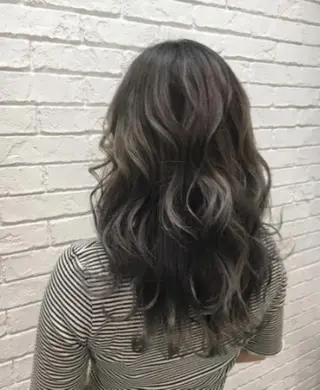 ロング カラー パーマ ヘアアレンジ チビ編み込みエクステ シールEXどぅ〜すのヘアスタイル