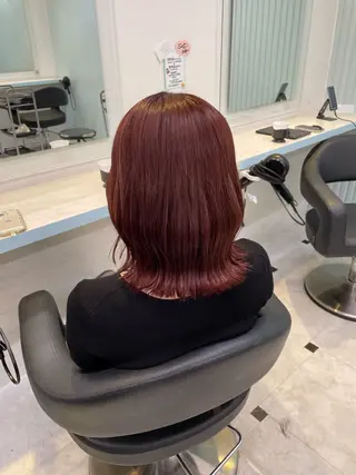 ミディアム カラー 🇰🇷韓流暖色ヘア 🍒saaya🍒のヘアスタイル