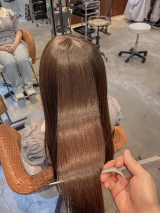 ロング パーマ 似合わせベージュ 🍯ayumi🍯のヘアスタイル