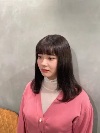セミロング メンズ縮毛矯正 ブリーチカラー/まやのヘアスタイル