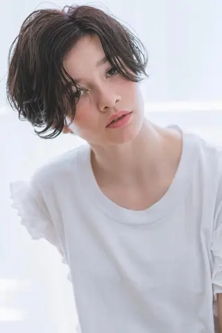 ショート カラー パーマ ヘアアレンジ 【ツヤ髪美容師】 ツダケイスケのヘアスタイル