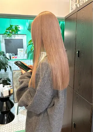 ロング 難波/心斎橋/ボブ/ 髪質改善/ハイトーンのヘアスタイル