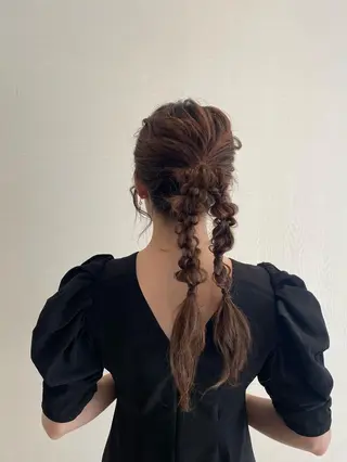 ヘアアレンジ 縮毛矯正ヘアアレンジ 🌸三輪知優🌸のヘアスタイル