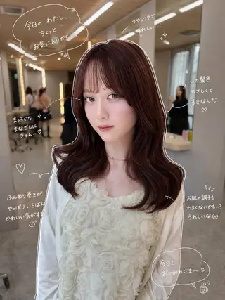 ミディアム カラー 野田 美咲のヘアスタイル