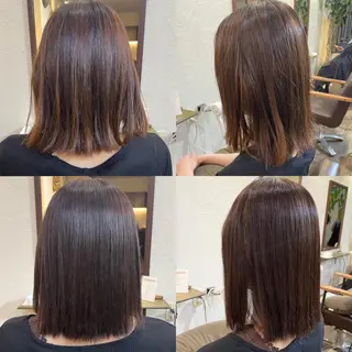 ミディアム カラー 箱守 さやかのヘアスタイル