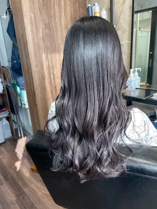 ロング カラー Lull1人美容室 バレイヤージュのヘアスタイル