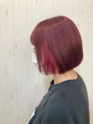 ショート カラー ヘアカラー&縮毛矯正 STAR☆RIVERのヘアスタイル
