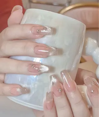 ネイル リボン、ガーリー パーツ放題専門店のネイルデザイン