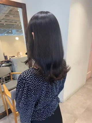 セミロング カラー 当日予約大歓迎💗 依田瑞希のヘアスタイル