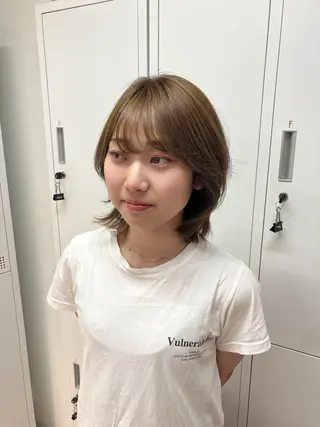 ミディアム カラー caho／韓国ヘア 盛れStyle🩶✨のヘアスタイル