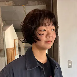 パーマ mirai/レイヤー ボブ/デザインのヘアスタイル