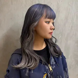 セミロング カラー ☪ ハイトーン信者 ☪️yumeka🪩のヘアスタイル