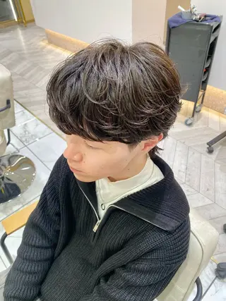 ショート パーマ メンズ 酸スト/フェザー パーマ/三谷海斗のヘアスタイル